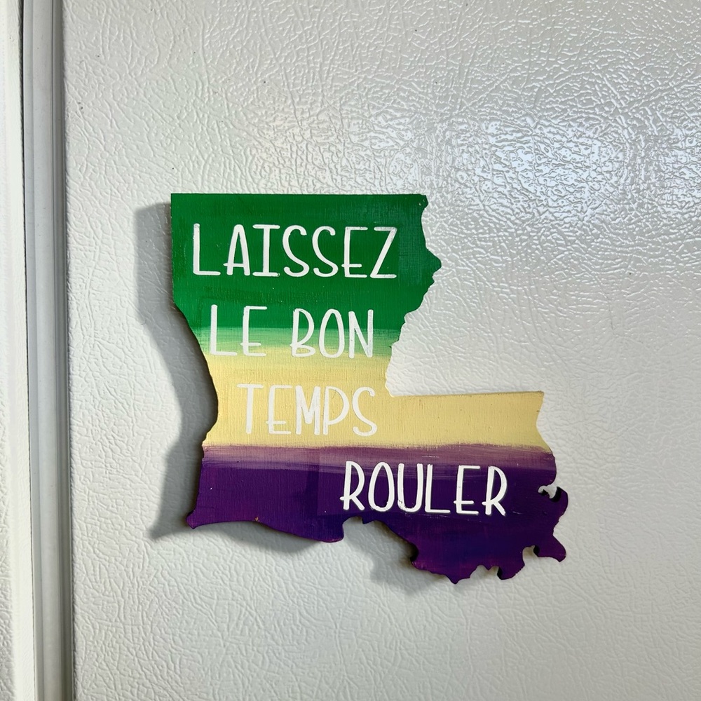 Louisiana Magnet, Mardi Gras Let The Good Times Roll Magnet, New Orleans Magnet